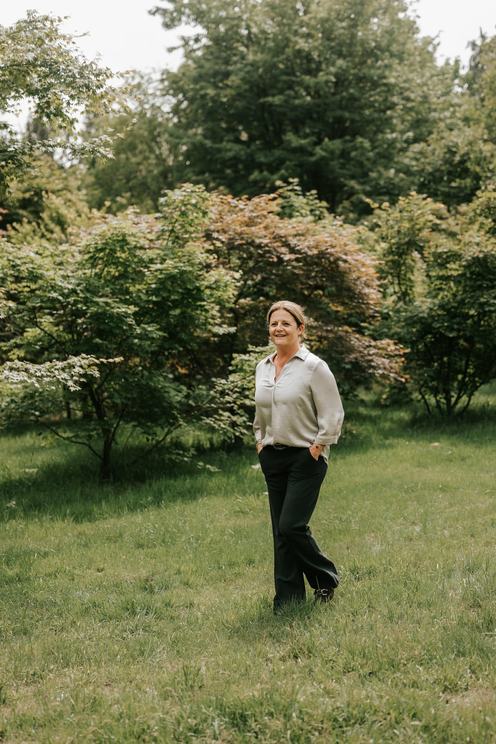 Sascha van den Brink in het park